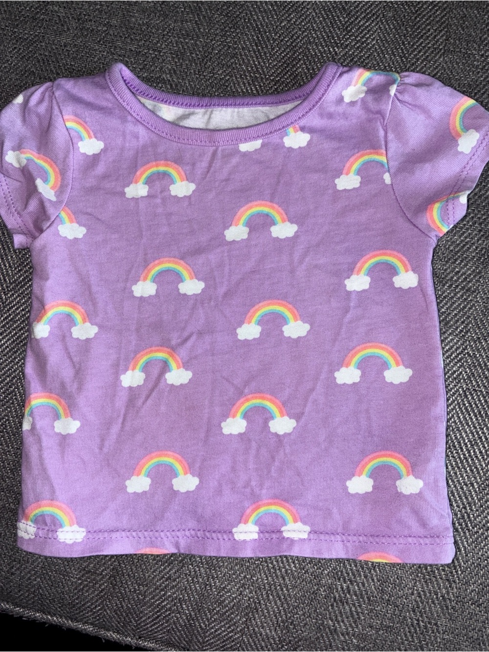 Garanimals Purple Tee with Rainbow Cloud Print